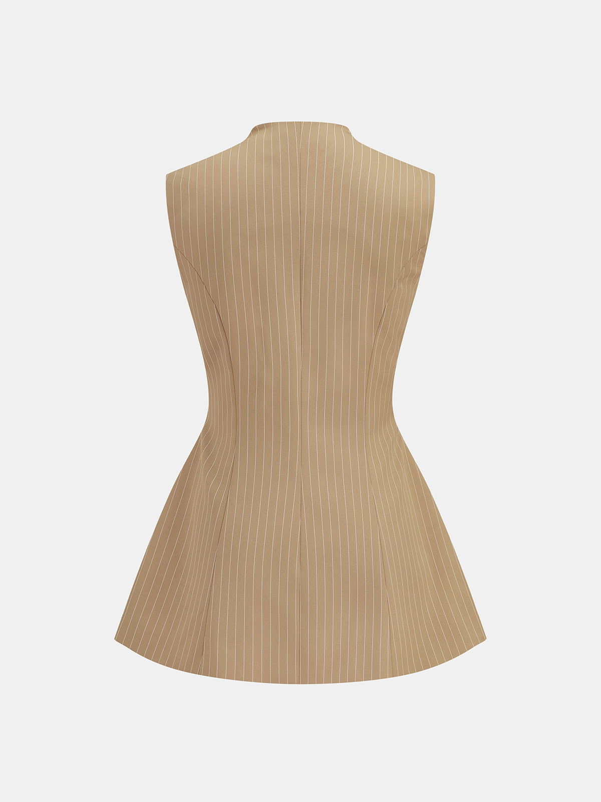 Pinstripe Tailored Vest & Mini Skirt Set