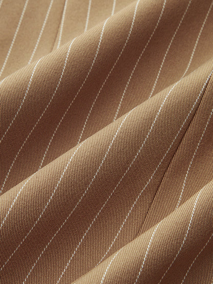 Pinstripe Tailored Vest & Mini Skirt Set