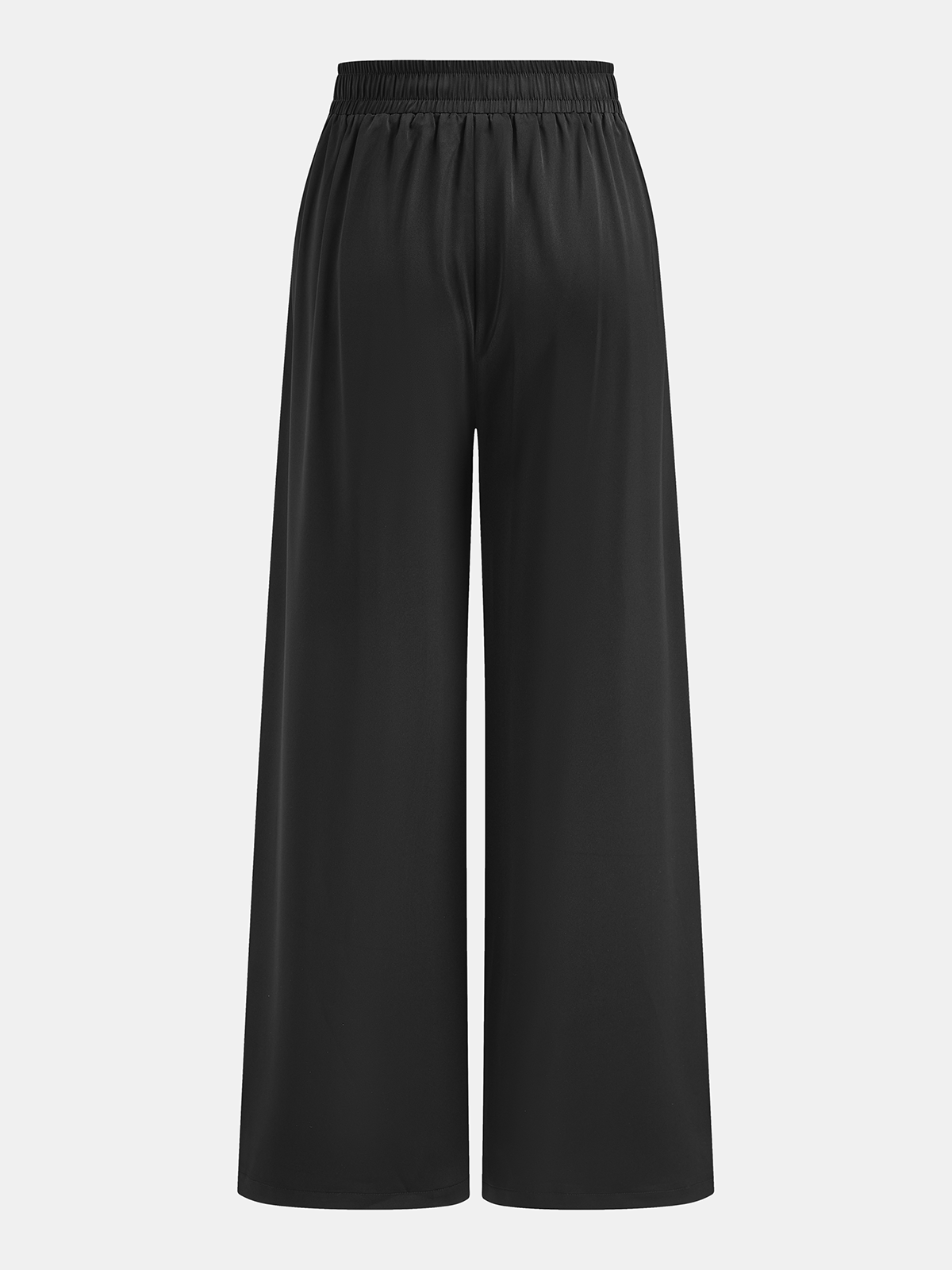 Ruched Satin Top & Elastic Waist Pants Set
