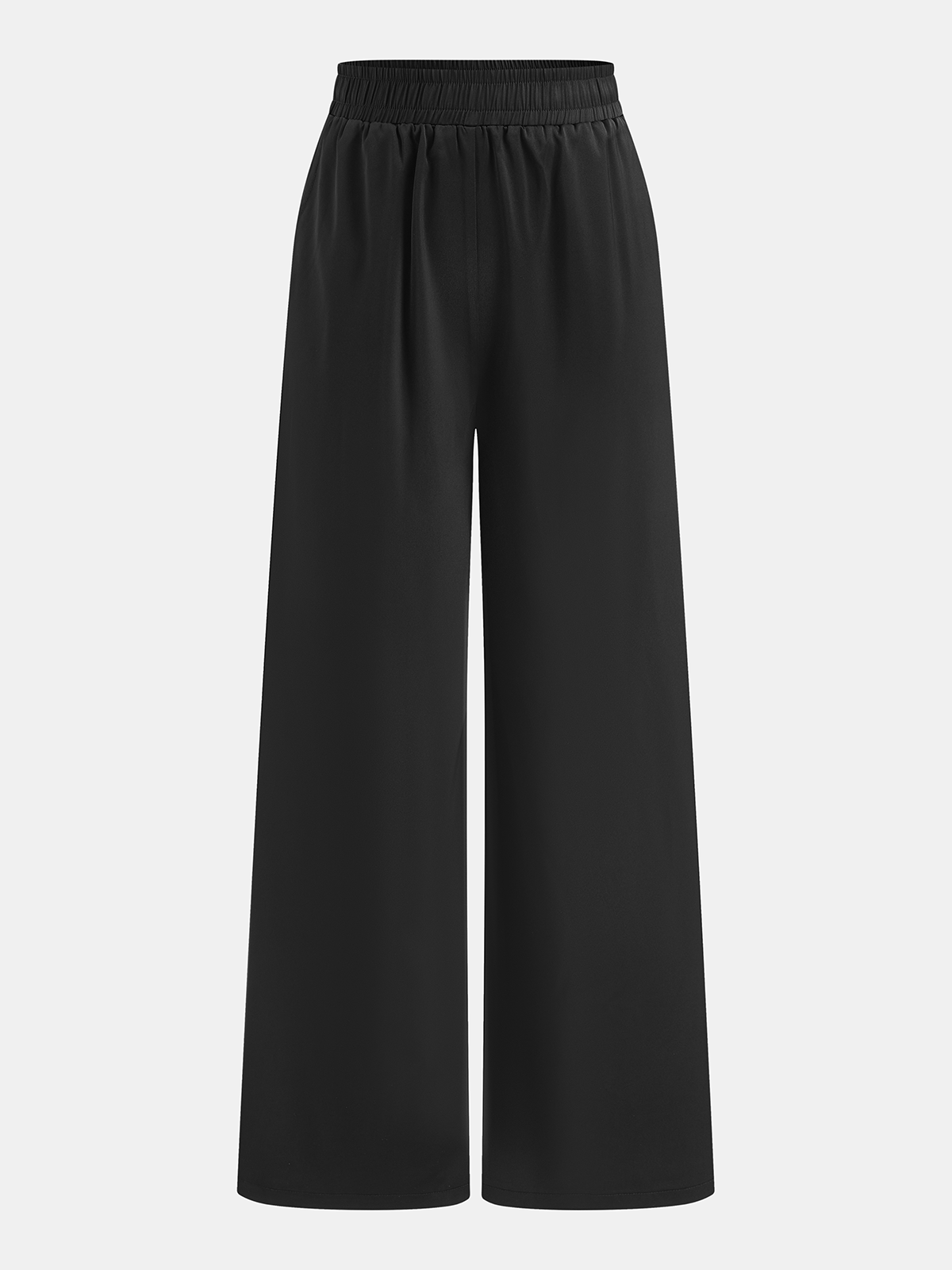 Ruched Satin Top & Elastic Waist Pants Set