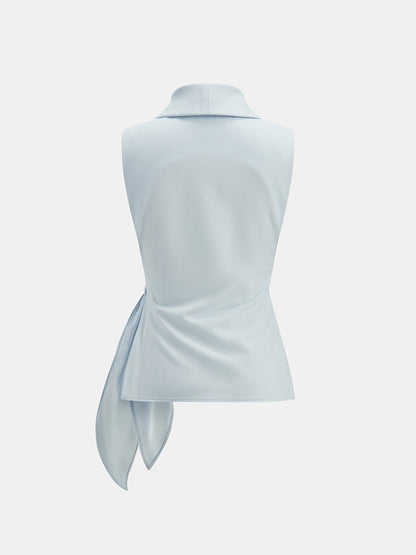 Tie-Waist Sleeveless Blouse & Pants Set