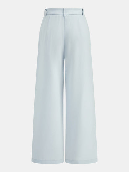 Tie-Waist Sleeveless Blouse & Pants Set